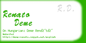 renato deme business card